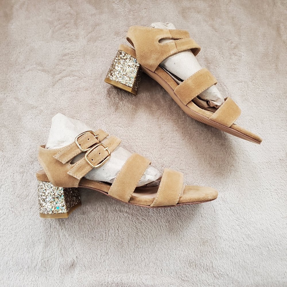 BNWOB Marais x For Love and Lemons Glitter Holiday Sandals - Picture 4 of 15